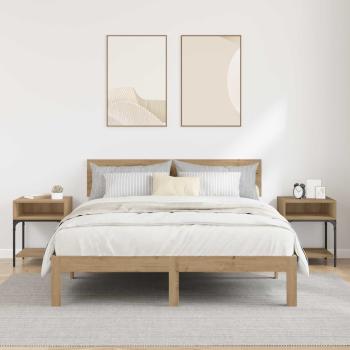 Nachttisch 2 stk. Artisan-Eiche 40 x 40 x 50 cm Holzwerkstoff