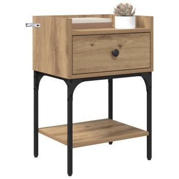 Nachttisch 2 Stk. Artisan-Eiche 40 x 29 x 60 cm Holzwerkstoff