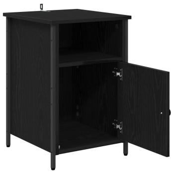 Nachttisch 2 Stk. Schwarz Eichen-Optik 40 x 42 x 60 cm