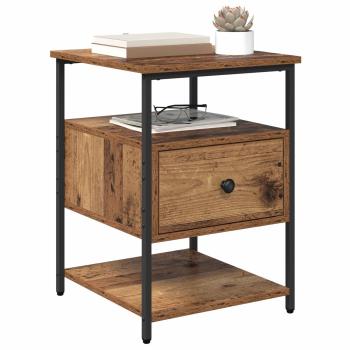 Nachttisch 2 Stk. Altholz 40 x 42 x 56 cm Holzwerkstoff