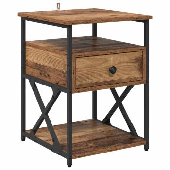 Nachttisch Altholz 40 x 42 x 55 cm Holzwerkstoff