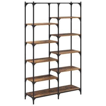 Regal 9 Ebenen 100 x 32 x 170 cm Holzwerkstoff Altholz