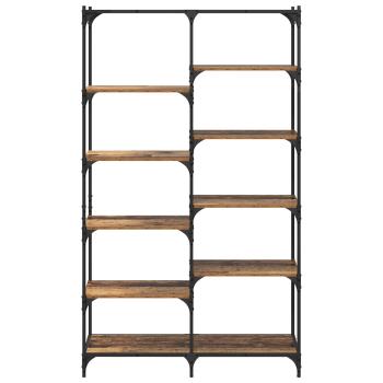 Regal 9 Ebenen 100 x 32 x 170 cm Holzwerkstoff Altholz