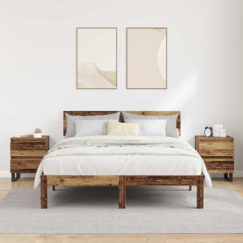 Nachttisch 2 stk. Altholz 40 x 35 x 50 cm Holzwerkstoff