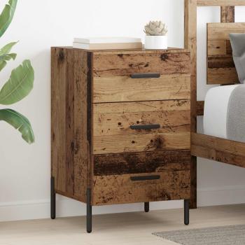 ARDEBO.de - Nachttisch Altholz 40 x 40 x 66 cm Holzwerkstoff