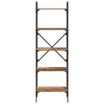 Bücherregal 5 Ebenen 56 x 32 x 174 cm Holzwerkstoff Altholz