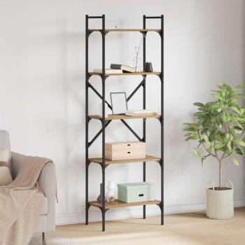 ARDEBO.de - Bücherregal 5 Ebenen 56 x 32 x 174 cm Holzwerkstoff