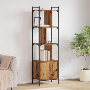 ARDEBO.de - Bücherregal 6 Ebenen 44,5 x 30 x 154,5 cm Holzwerkstoff Altholz