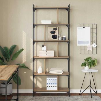Bücherregal 5 Ebenen 76 x 32 x 192 cm Holzwerkstoff