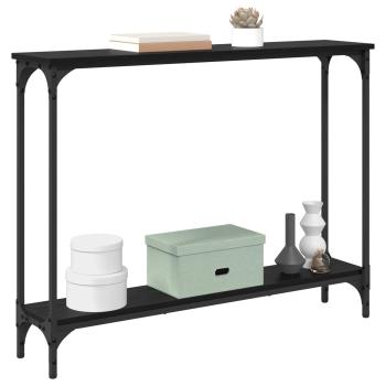 Konsolentisch Schwarz Eichen-Optik 100 x 22,5 x 75 cm