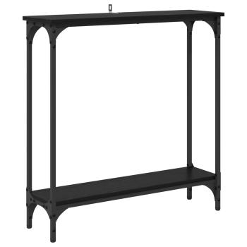 Konsolentisch Schwarz Eichen-Optik 75 x 22,5 x 75 cm