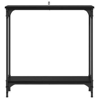 Konsolentisch Schwarz Eichen-Optik 75 x 22,5 x 75 cm