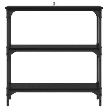 Konsolentisch Schwarz Eichen-Optik 75 x 22,5 x 75 cm