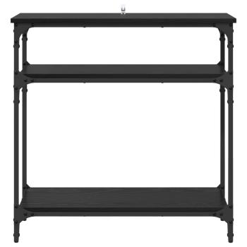 Konsolentisch Schwarz Eichen-Optik 75 x 29 x 75 cm