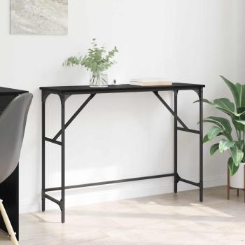 ARDEBO.de - Konsolentisch Schwarz Eichen-Optik 100 x 32 x 75 cm