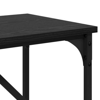 Konsolentisch Schwarz Eichen-Optik 75 x 32 x 75 cm