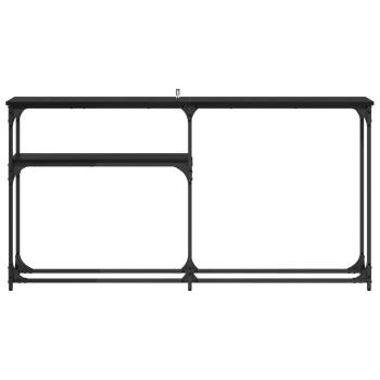 Konsolentisch Schwarz Eichen-Optik 146 x 22.5 x 75 cm
