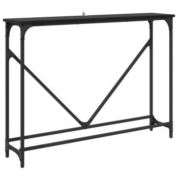 Konsolentisch Schwarz Eichen-Optik 102 x 23 x 75 cm