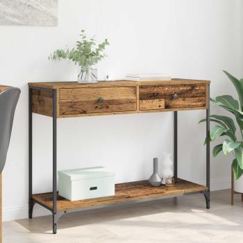 ARDEBO.de - Konsolentisch Altholz 100 x 34,5 x 75 cm Holzwerkstoff