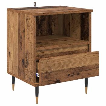 Nachttisch 2 Stk. Altholz 40 x 35 x 50 cm Holzwerkstoff