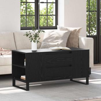 ARDEBO.de - Couchtisch Schwarz Eichen-Optik 102 x 44,5 x 50 cm