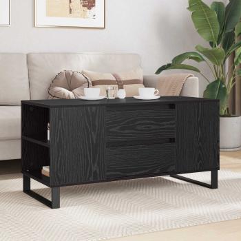 Couchtisch Schwarz Eichen-Optik 102 x 44,5 x 50 cm