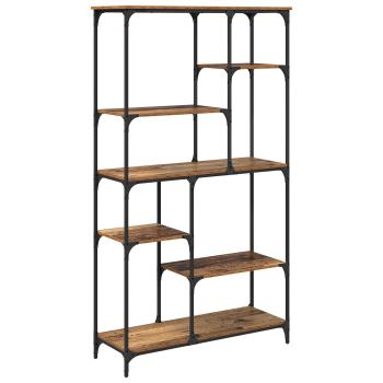 Bücherregal 5 Ebenen 99 x 35,5 x 176 cm Holzwerkstoff Altholz