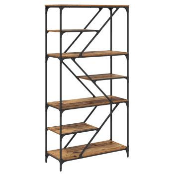 B?cherregal 9 Ebenen 91 x 36 x 176 cm Holzwerkstoff Altholz