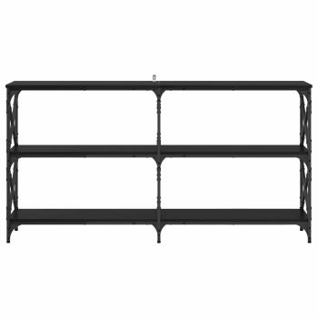 Konsolentisch Schwarz Eichen-Optik 156 x 28 x 80,5 cm