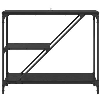 Konsolentisch Schwarz Eichen-Optik 88,5 x 30 x 75 cm