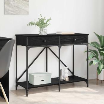 ARDEBO.de - Konsolentisch Schwarz Eichen-Optik 100 x 39 x 78,5 cm