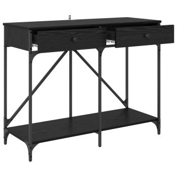 Konsolentisch Schwarz Eichen-Optik 100 x 39 x 78,5 cm