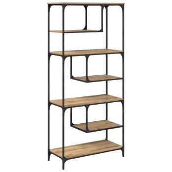 Bücherregal 6 Ebenen 81 x 36 x 176 cm Holzwerkstoff