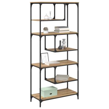 Bücherregal 6 Ebenen 81 x 36 x 176 cm Holzwerkstoff