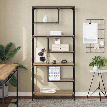 Bücherregal 6 Ebenen 81 x 36 x 176 cm Holzwerkstoff