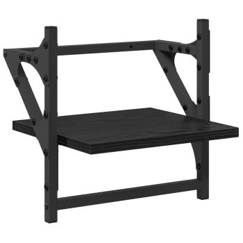 Wandregal-Set 6 stk. Schwarz Eichen-Optik 100 x 25 x 30 cm