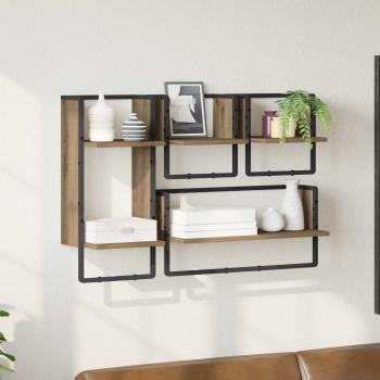 ARDEBO.de - Wandregal-Set 4 stk. Artisan-Eiche 65 x 25 x 30 cm