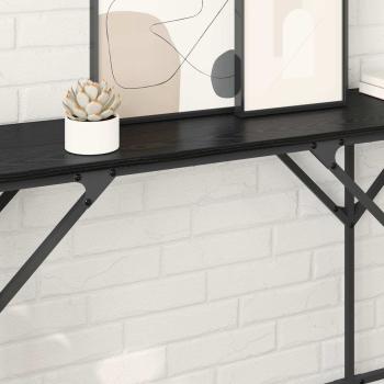 Konsolentisch Schwarz Eichen-Optik 180 x 30 x 75 cm