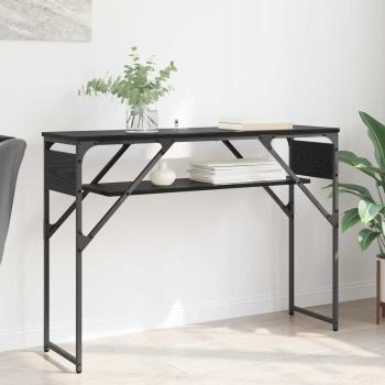 ARDEBO.de - Konsolentisch Schwarz Eichen-Optik Holzwerkstoff 105x30x75cm