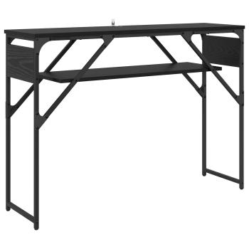 Konsolentisch Schwarz Eichen-Optik Holzwerkstoff 105x30x75cm
