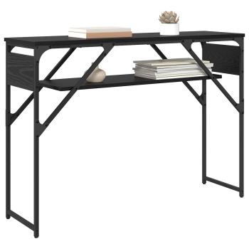 Konsolentisch Schwarz Eichen-Optik Holzwerkstoff 105x30x75cm