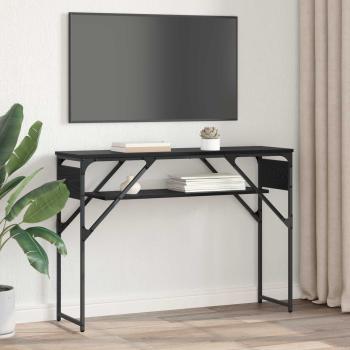 Konsolentisch Schwarz Eichen-Optik Holzwerkstoff 105x30x75cm