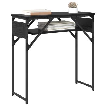 Konsolentisch Schwarz Eichen-Optik Holzwerkstoff 75x30x75cm