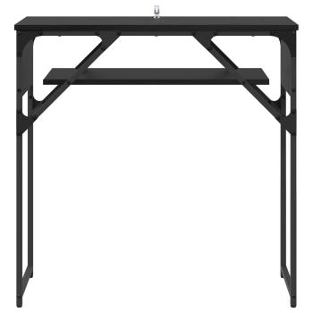 Konsolentisch Schwarz Eichen-Optik Holzwerkstoff 75x30x75cm