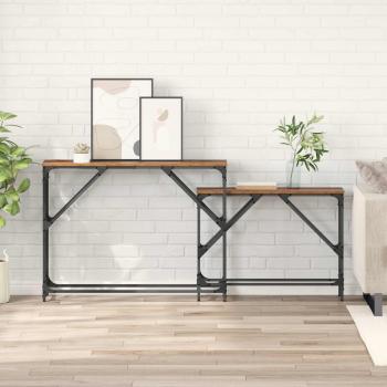 ARDEBO.de - Konsolentisch 2 stk. Altholz 100 x 28 x 75 cm Holzwerkstoff