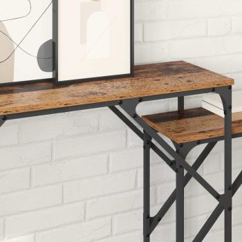 Konsolentisch 2 stk. Altholz 100 x 28 x 75 cm Holzwerkstoff