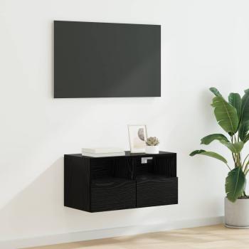 ARDEBO.de - TV-Wandschrank 60 x 30 x 30 cm Schwarz Eichen-Optik