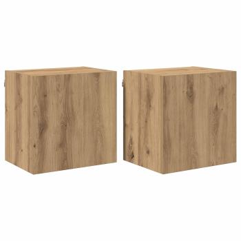 TV-Wandregale 2 stk. Artisan-Eiche Holzwerkstoff