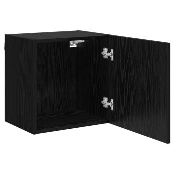TV-Wandschrank 40,5x30x40cm Schwarz Eichen-Optik Holzwerkstoff