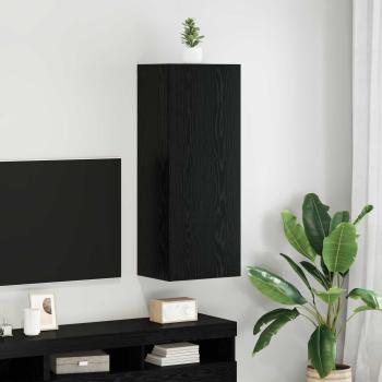 ARDEBO.de - TV-Wandschrank 40,5 x 30 x 102 cm Schwarz Eichen-Optik